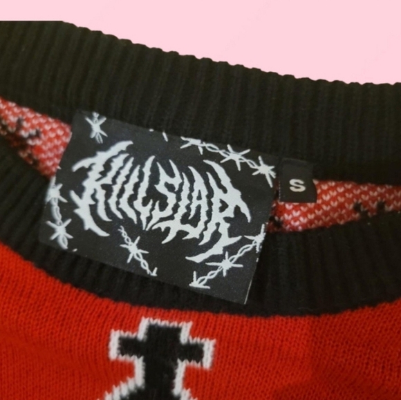 Killstar Festive As Fck AF Goth Holiday Christmas Ugly Pentagram Sweater (S) - Picture 7 of 7